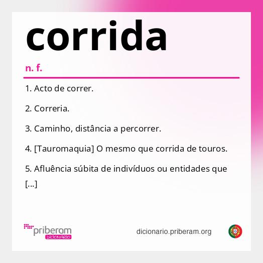 Significado de corrida